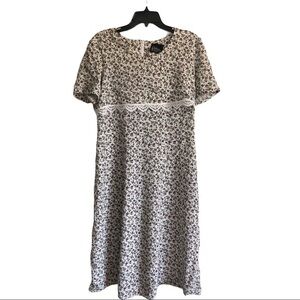 VTG WHIRLAWAY FROCKS FLORAL DRESS LACE 14P